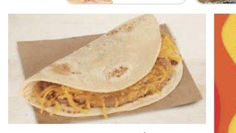 Bean and cheese taco