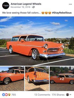 A social post for a client who sold custom wheels to muscle car owners. Their audience loved a mix of humor and cars.