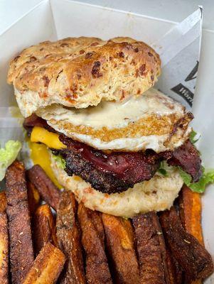 Breakfast Burger Biscuit