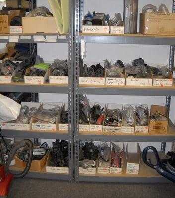 Vacuum parts and supplies in stock.