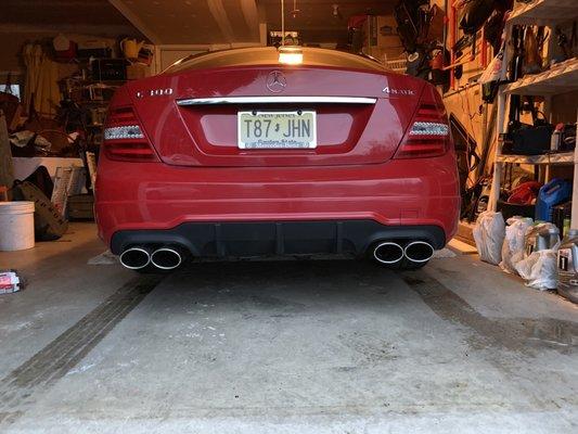 Custom AMG Exhaust Tips.