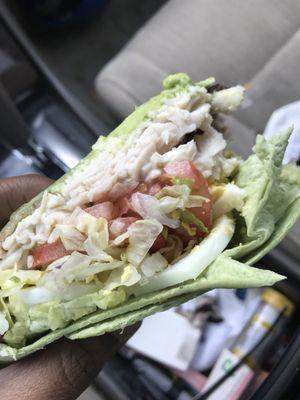 Cobb salad wrap.  Excuse the bite I had already taken