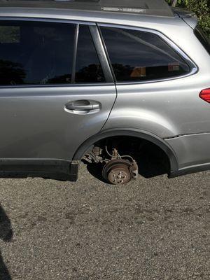 OOPS. Forgot to tighten the lug nuts and now my car has hundreds of dollars of damage! Thanks, Flat Fix!