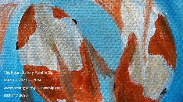 There are plenty of fish in the sea! Paint. Sip. An eclectic soundtrack will serenade. 
https://www.heartgallerypaintandsip.com/book