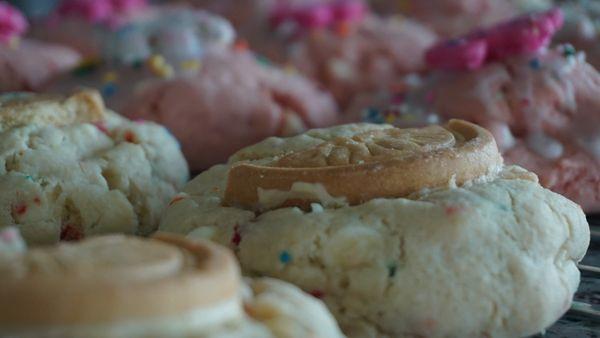 Close up of Lemon Burst and Circus Crave on the cooling racks