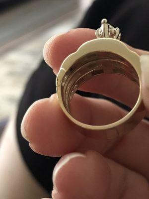 Gold added to side of ring. Not smoothed out and returned to me like this!