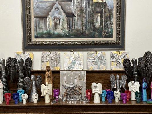 Fair Trade angels and nativities from around the world.