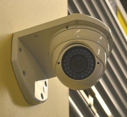 Security cameras at each point of entry and exit.