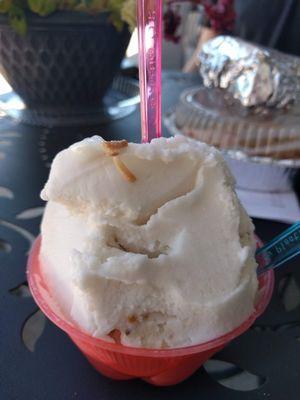 Coconut and almond gelato (vegan)