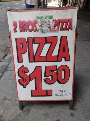 I knew this dark day would come; the day when dollar slices were no longer a dollar. Curse you, Manhattan landlords and inflation!