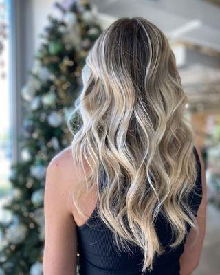 Rooty blonde balayage