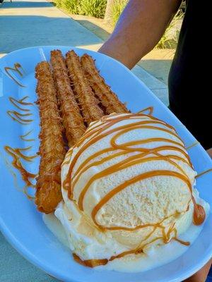 Churros with Ice Cream