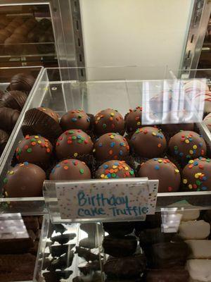 Birthday cake truffle