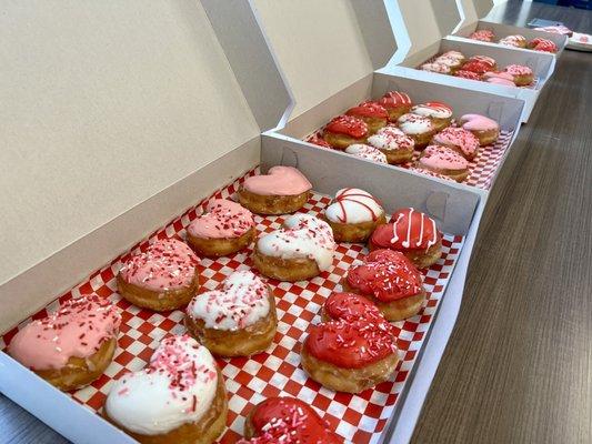 Heart shaped donuts