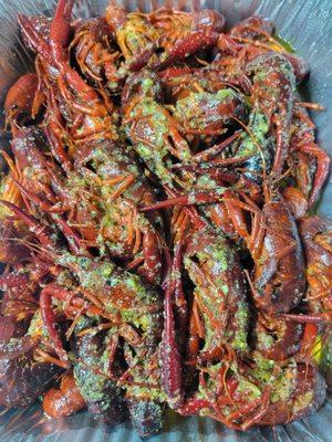 Garlic butter crawfish