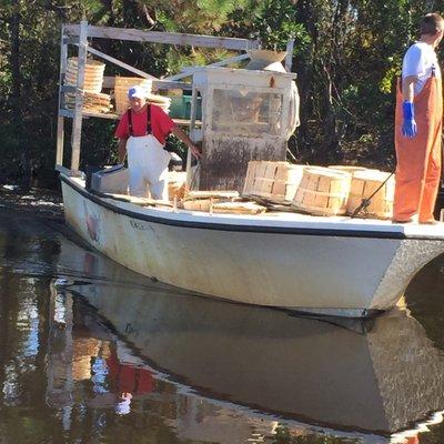 Scott Bridges with a load of fresh hard crabs