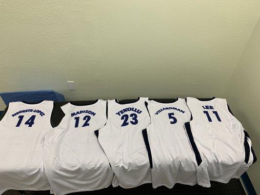 Custom basketball jerseys!