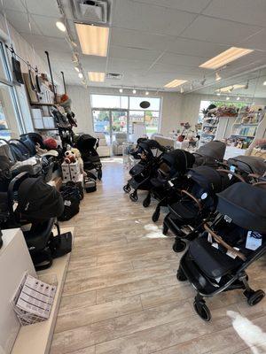 Car seat/stroller showroom