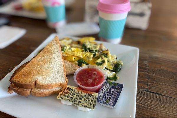 Spinach & Mushroom Scramble