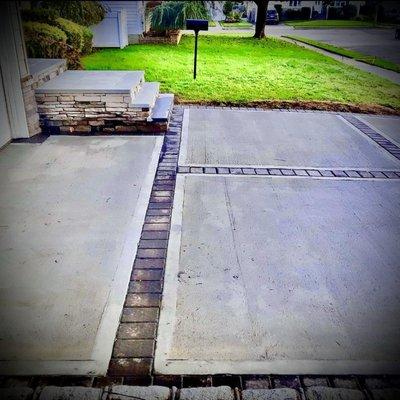 Concrete driveway