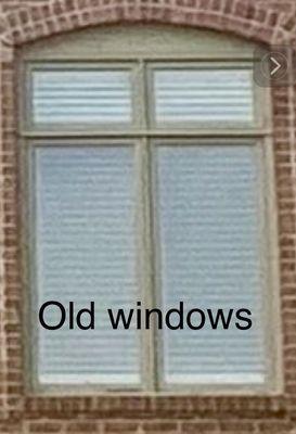 Old windows - shows smaller sashes