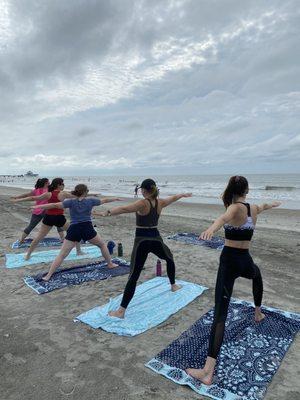 Yoga at Folly Beach