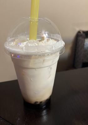 Tiger milk tea with bubbles