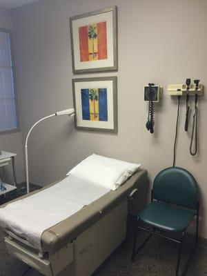 Procedure room for minor dermatology procedures.