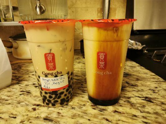 Too Good to Go order: $5.99 for two large drinks (one with massive amount of boba lol)