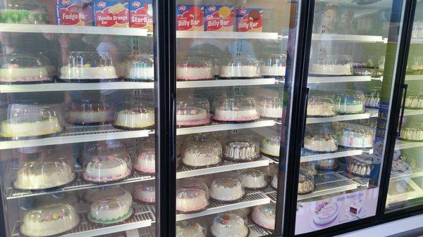 They have my favorite ice cream cakes in the world with an amazing cookie crunch layer.