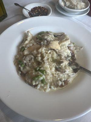 Risotto con Pollo, Asparagi e Funghi