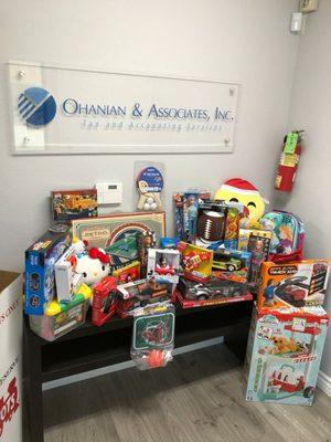 Toys for Tots toy drive at Ohanian & Associates