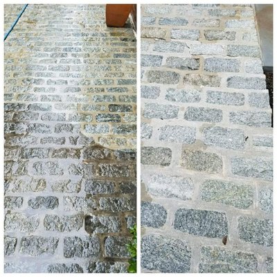 Long Island NY, commercial walkways power washing by Beyond Maids.