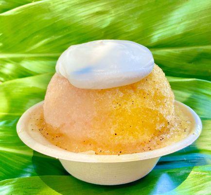 The Local - Soursop and lilikoi shave ice topped with Haupia coconut whip