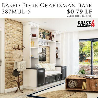 Classic Craftsman Styling with 5" Eased Edged Craftsman Base Model 387MUL-5