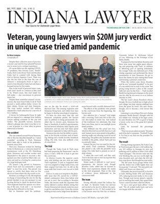 Yosha Law Featured on Page 1 of Indiana Lawyer