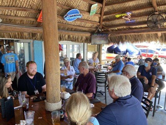 Outdoor covered dining. Perfect for COVID times!