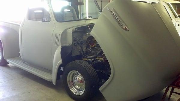 One nice '56 Ford Pickup. This one I replaced the entire rear suspension.....Another happy customer!