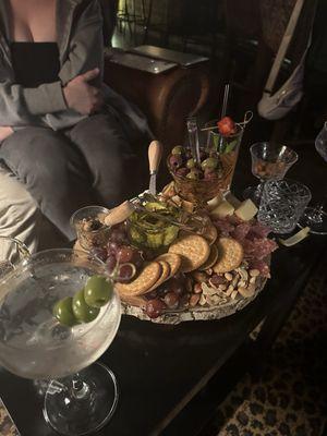 Charcuterie Board and Drinks