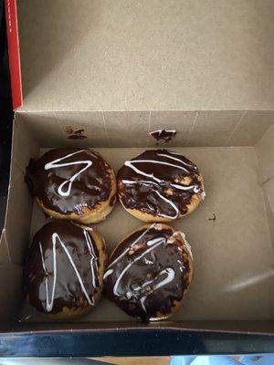 This is how our donuts looked. Not very appetizing. Even the kids were Leary.