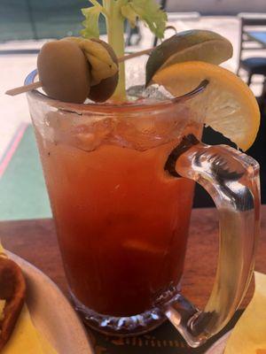 A pretty good Bloody Mary made by Simone.