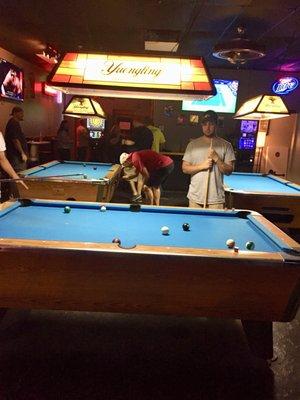 3 bar top pool tables. APA league pool  on Wednesday night.