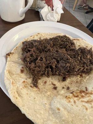 Barbacoa taco.