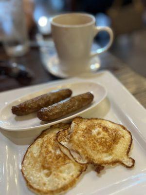 Turkey Sausage with two eggs over medium