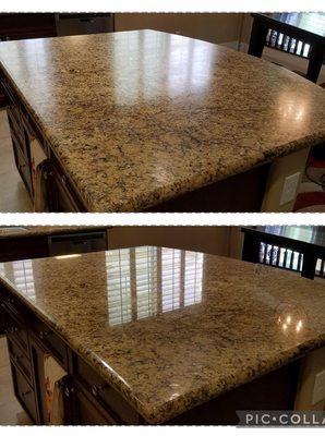 Granite countertops polished