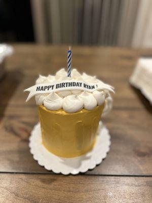 Cute vegan beer themed cake