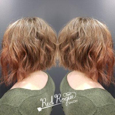 Tousled waves on aline cut