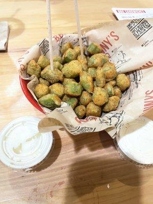 Fried okra (SO GOOD!)