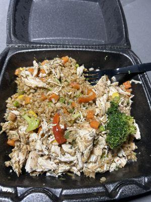 Chicken vegetable rice. We all know this is not hibachi