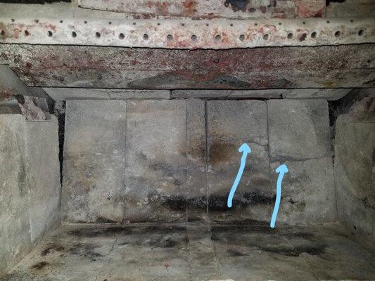 cracks in woodburner from burning too hot - unsafe to use - disclosure statement said "fireplace was functional"